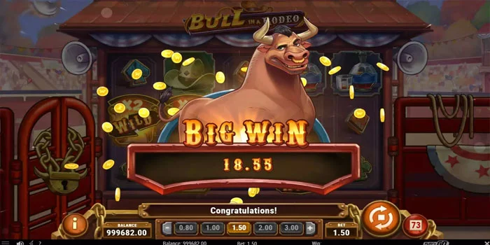 Fitur Bermain & Bonus Slot Bull In A Rodeo